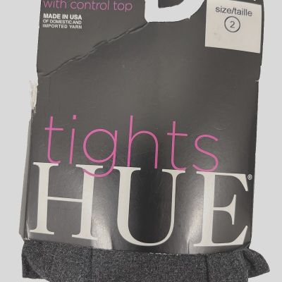 Hue Ultimate Opaque Control Top Tights 1 Pair Grey Size 2    5637